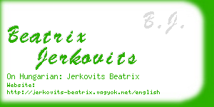 beatrix jerkovits business card